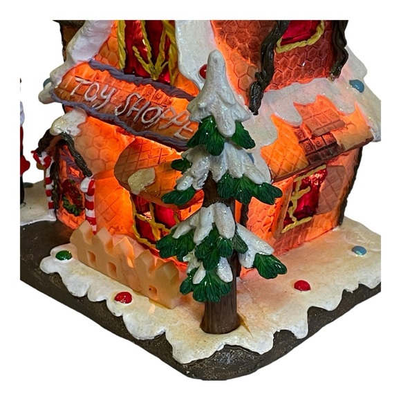 Illuminated Gingerbread Toy Shoppe House Of Lloyd Christmas Around The World VTG - Picture 4 of 12